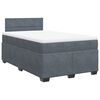 vidaXL Posteľn&yacute; r&aacute;m boxspring s matracom tmavosiv&yacute; 90x190 cm zamat