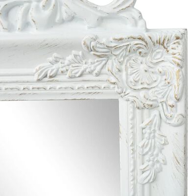 vidaXL Samostatne stojace zrkadlo v barokovom štýle 160x40 cm, biele