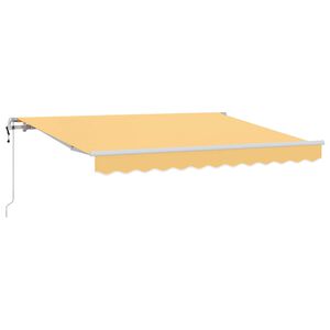 vidaXL Sklopn&aacute; mark&iacute;za Pieskov&aacute; 500 &times; 350 cm Tkanina a hlin&iacute;k