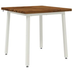 vidaXL 60 x 55 x 75 cm Pevn&eacute; ak&aacute;ciov&eacute; drevo Pr&iacute;rodn&aacute; a biela
