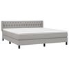 vidaXL Boxspring posteľ s matracom bledosiv&aacute; 180x200 cm l&aacute;tka