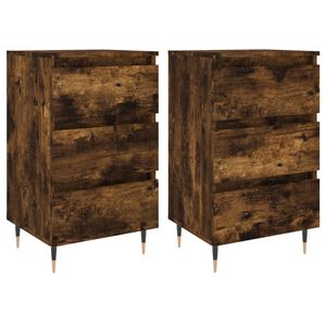 vidaXL Nočn&eacute; stol&iacute;ky 2 ks dymov&yacute; dub 40x35x69 cm kompozitn&eacute; drevo