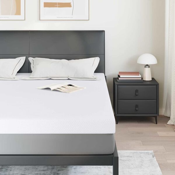 vidaXL Matracov&aacute; podložka Biela 180 x 200 cm Jacquardov&aacute; l&aacute;tka