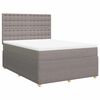 vidaXL Posteľn&yacute; r&aacute;m boxspring s matracom sivohned 140x200 cm l&aacute;tka