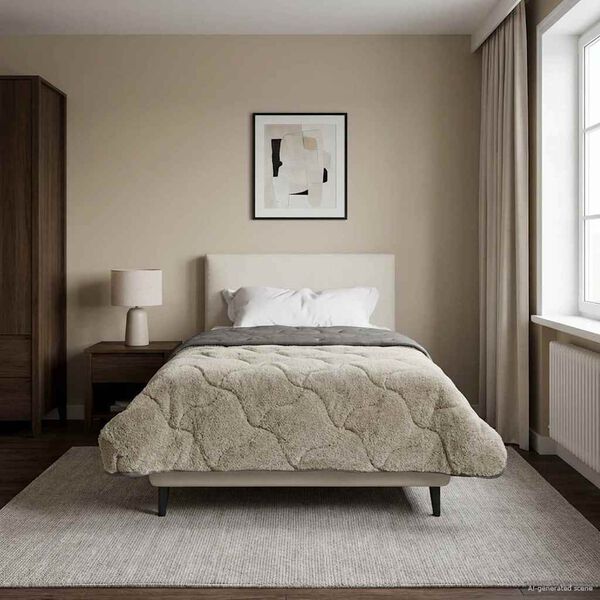 vidaXL Prikr&yacute;vka na cel&yacute; rok &Scaron;nurovan&yacute; Svetlosiv&aacute; 135 x 200 cm