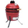 vidaXL 2 v 1 Kamado gril s udiarňou keramika 56 cm červen&yacute;