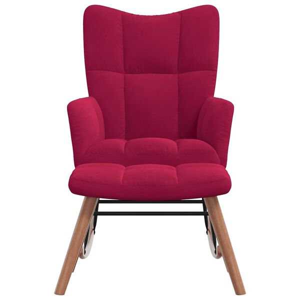 vidaXL Relaxačn&eacute; kreslo s podnožkou v&iacute;novo-červen&eacute; zamat