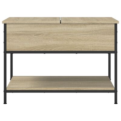 vidaXL Konferenčný stolík dub sonoma 70x50x50 cm kompozit. drevo a kov