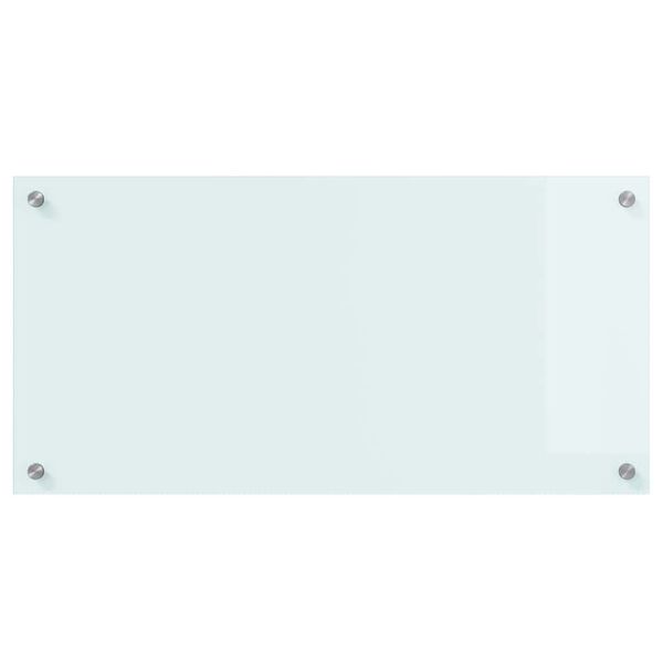 vidaXL Kuchynsk&yacute; backsplash Biela 80 x 40 cm tvrden&eacute; sklo