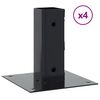 vidaXL Podstavce na stĺpiky &scaron;tvorcov&eacute; 4 ks antracitov&eacute; 46x46 mm s pr&aacute;&scaron;kovou farbou z ocele