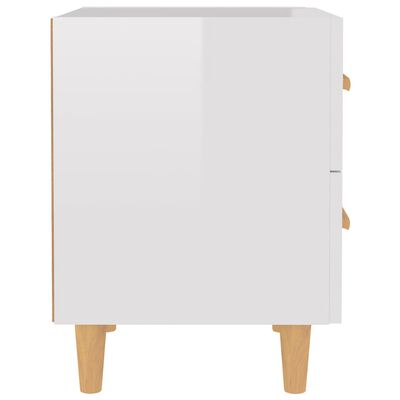 vidaXL Nočné stolíky 2 ks lesklé biele 40x35x47,5 cm