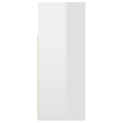 vidaXL Komoda s LED svetlami lesklá biela 115,5x30x75 cm
