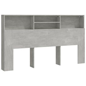 vidaXL Čelo postele so skrinkou bet&oacute;novo siv&eacute; 180x19x103,5 cm