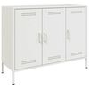 vidaXL Komoda bela 100,5x39x79 cm oceľ