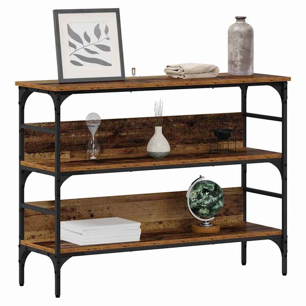 vidaXL Konzolov&yacute; st&ocirc;l Star&eacute; drevo 100 x 32 x 75 cm Kompozitn&eacute; drevo