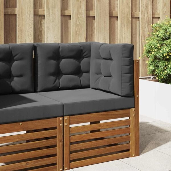 vidaXL Vank&uacute;&scaron; na vonkaj&scaron;iu pohovku 3 pcs Antracit Polyester