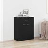 vidaXL Komoda, čierna 60x30x75 cm, kompozitn&eacute; drevo