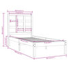 vidaXL Posteľný rám, biely drevený masív 75x190cm malé jednolôžko