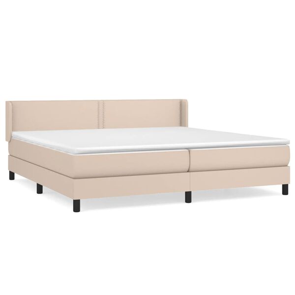 vidaXL Boxspring posteľ s matracom kapuč&iacute;nov&aacute; 200x200 cm umel&aacute; koža