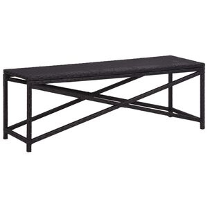 vidaXL Z&aacute;hradn&aacute; lavica čierna 120 cm polyratanov&aacute;