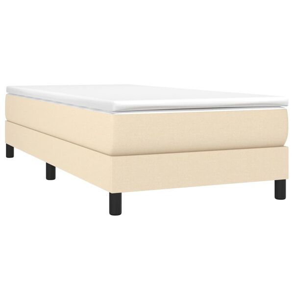 vidaXL Boxspring posteľ s matracom kr&eacute;mov&aacute; 100x200 cm l&aacute;tka