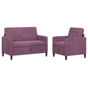vidaXL S&uacute;prava pohovky s &uacute;ložn&yacute;m priestorom 2 ks Fialov&aacute; Polyester