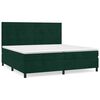 vidaXL Posteľn&yacute; r&aacute;m boxsping s matracom tmavozelen&yacute; 200x200 cm zamat