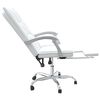 vidaXL Skl&aacute;pacie mas&aacute;žne kancel&aacute;rske kreslo biele umel&aacute; koža