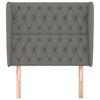 vidaXL Čelo postele so záhybmi tmavosivé 93 x 23 x 118/128 cm látka