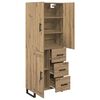 vidaXL Highboard so z&aacute;suvkou 2 pcs Remeseln&yacute; dub 69,5 x 34 x 180 cm