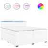 vidaXL Boxspring posteľ s matracom biela 200x200 cm umel&aacute; koža