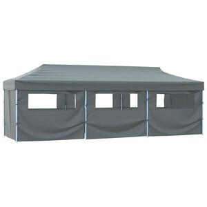 vidaXL Skladac&iacute; p&aacute;rty stan s 8 bočn&yacute;mi stenami 870x291x315 cm antracitov&yacute;