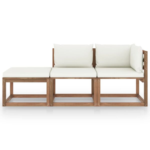 vidaXL 3-dielna paletov&aacute; s&uacute;prava s podložkami, impregnovan&aacute; borovica