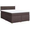 vidaXL Boxspring posteľ s matracom tmavohned&aacute; 140x190 cm l&aacute;tka