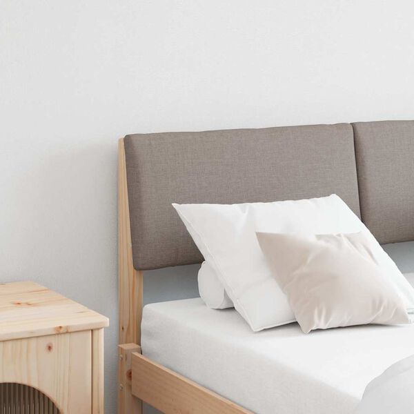 vidaXL Čal&uacute;nen&eacute; čelo postele Sivohned&aacute; 120 cm Mas&iacute;vne borovicov&eacute; drevo