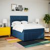 vidaXL Posteľn&yacute; r&aacute;m boxspring s matracom modr&yacute; 160x200 cm l&aacute;tka