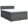 vidaXL Boxspring posteľ s matracom tmavosiv&aacute; 140x190 cm l&aacute;tka