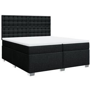 vidaXL Boxspring posteľ s matracom čierna 200x200 cm l&aacute;tka