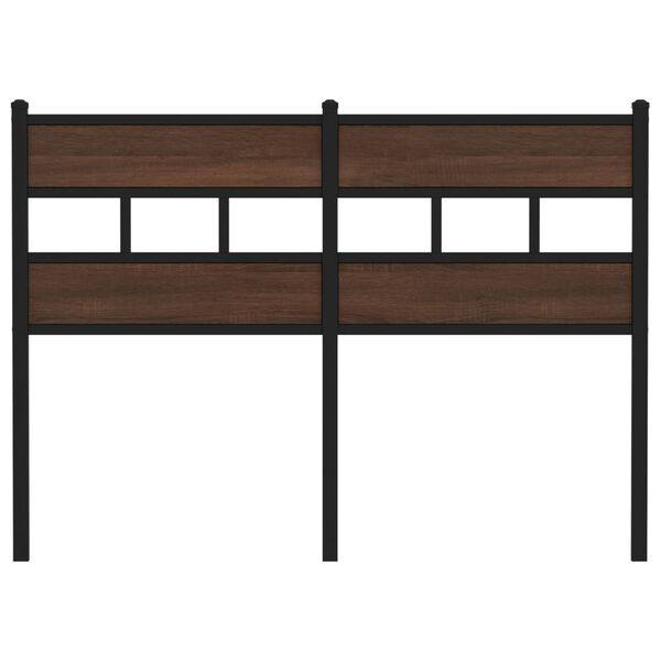 vidaXL N&aacute;hradn&eacute; čelo postele hned&yacute; dub 120 cm oceľ a kompozitn&eacute; drevo