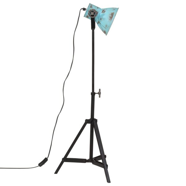 vidaXL Podlahov&aacute; lampa 25 W &scaron;muhovan&aacute; modr&aacute; 35x35x65/95 cm E27