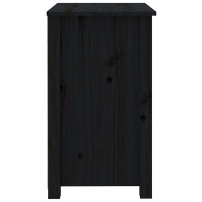 vidaXL Nočný stolík čierny 50x35x61,5cm masívne borovicové drevo