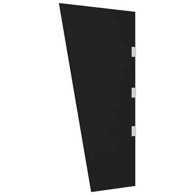 vidaXL Bočné panely k vchodovej strieške 2 ks, čierne, tvrdené sklo