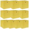 vidaXL &Uacute;ložn&eacute; boxy 10 ks, žlt&eacute; 32x32x32 cm, l&aacute;tka