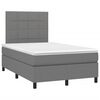 vidaXL Boxspring posteľ s matracom tmavosiv&yacute; 120x200 cm l&aacute;tka