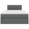 vidaXL Postel s úložným prostorem a LED svetlom s matracmi Tmavo šedá