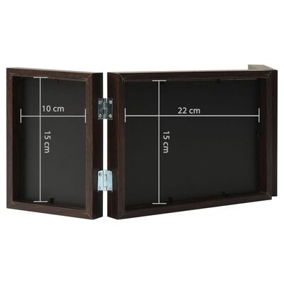 vidaXL Trojitý fotorámik kolážový tmavohnedý 22x15 cm+2x(10x15 cm)