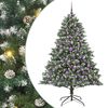 vidaXL Umel&yacute; vianočn&yacute; stromček Zelen&aacute; 180 cm PVC, plast a oceľ