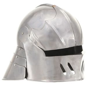 vidaXL Stredovek&aacute; rytierska prilba pre LARP starožitn&aacute; replika strieborn&aacute; oceľov&aacute;