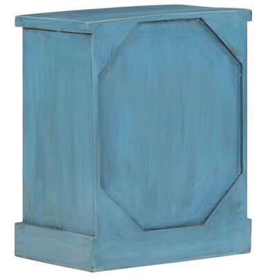 vidaXL Nočný stolík z mangovníkového dreva 40x30x50 cm modrý