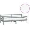 vidaXL Denn&aacute; posteľ s matracom 90x200 cm, siv&aacute;, borovicov&yacute; mas&iacute;v
